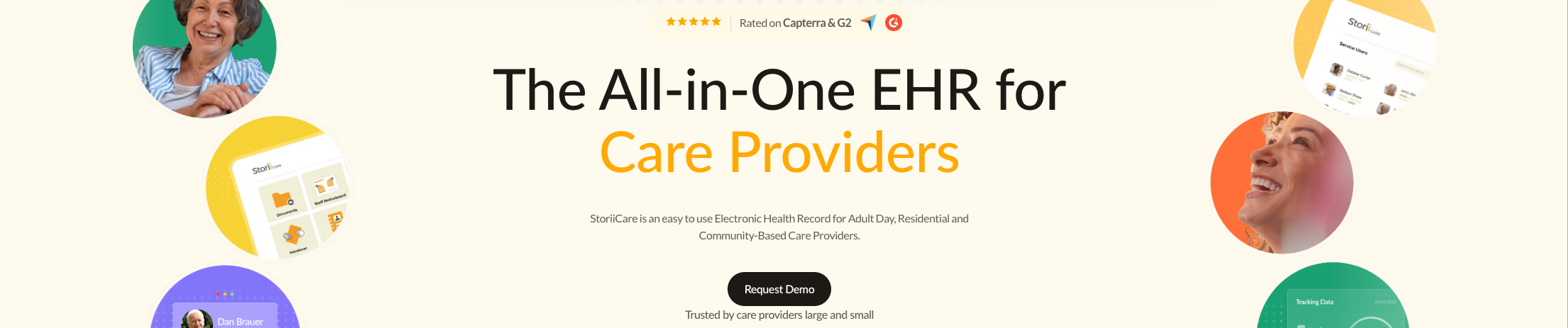 Storiicare homepage screenshot